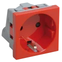 РКС-20-32-П-К Розетка с з/к 2к (2 мод) ПРАЙМЕР красная IEK CKK-40D-RSZK2-K04-K