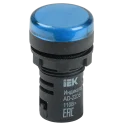Лампа AD22DS(LED)матрица d22мм синий 230В IEK BLS10-ADDS-230-K07