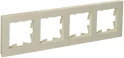 BRITE Рамка 4 поста РУ-4-Бр бежевый рифленый IEK BR-M42-51-K10