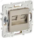 SKANDY Розетка компьютерная двойная RJ45 кат.5E SK-K03Sh шампань IEK SK-K20-1-K37