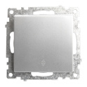 Переключатель 1-клавишный (механизм), 250В, 10А, серия Катрин, серебро, GLS10-7105-03 STEKKER 39576