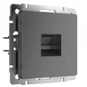 Розетка Ethernet RJ-45 (графит рифленый) W1181004 Werkel a050748