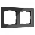 Рамка на 2 поста Acrylic черный W0022708 Werkel a059317