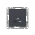 Механизм розетки USB-С быстрая графит Эпика EKF UP1-SOG-USBCF