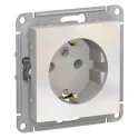 ATLASDESIGN РОЗЕТКА с заземлением, 16А, механизм, ЖЕМЧУГ Systeme Electric ATN000443