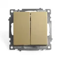 Feron Выключатель двухклавишный GLS10-7107-08 , серия Катрин STEKKER 49220