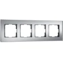 Рамка на 4 поста Senso (серебряный, стекло soft-touch) W0043106 Werkel a064571