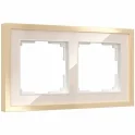 Рамка на 2 поста Baguette (айвори/латунь) W0022851 Werkel a060235