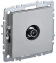 BRITE Розетка TV проходная РТВ10-0-БрА алюминий IEK BR-A10-P-K47
