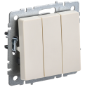 BRITE Выключ. 3-кл. 10А ВС10-3-0-БрКр беж. IEK BR-V30-0-10-K10