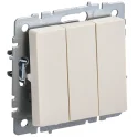BRITE Выключ. 3-кл. 10А ВС10-3-0-БрКр беж. IEK BR-V30-0-10-K10