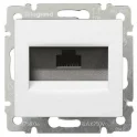 Розетка телефонная с рамкой RJ11 белый VALENA DIY Legrand 695336