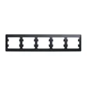 Glossa Антрацит Рамка 5-ая, горизонтальная Systeme Electric GSL000705