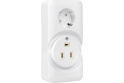 Розетка двойная (РШ/евро) 32А/16A 250В 2P+PE бел. EKF AS-250-32/16-O