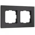 Рамка на 2 поста Senso (черный, стекло soft-touch) W0023108 Werkel a064573