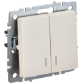 BRITE Выключ. 2-кл. с инд. 10А ВС10-2-1-БрКр беж. IEK BR-V20-1-10-K10