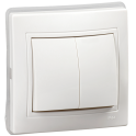 KVARTA Выключ. 2-кл. 10А IP44 ВС10-2-0-КБ-44 бел. IEK KV-V20-10-44-K01