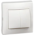 KVARTA Выключ. 2-кл. 10А IP44 ВС10-2-0-КБ-44 бел. IEK KV-V20-10-44-K01
