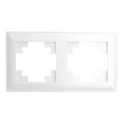 Рамка , PFR00-7002-01 2-местная, пластик, серия Катрин, белый STEKKER 39793