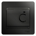 Glossa Антрацит Термостат электронный теплого пола с датчиком, от +5 до +50°C, 10A Systeme Electric 