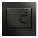 Glossa Антрацит Термостат электронный теплого пола с датчиком, от +5 до +50°C, 10A Systeme Electric 