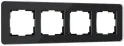 Рамка на 4 поста Elite (черный, стекло) W0042448 Werkel a063822