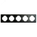 Рамка 5-местная, серия Катрин, PFR00-7005-05, черный STEKKER 39816