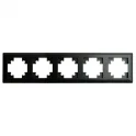 Рамка 5-местная, серия Катрин, PFR00-7005-05, черный STEKKER 39816