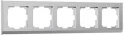 Рамка на 5 постов Stark (серебряный матовый) W0051865 Werkel a063457