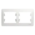 GLOSSA 2-постовая РАМКА, горизонтальная, БЕЛЫЙ Systeme Electric GSL000102