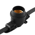 Гирлянда 230V 400 E27 черный, шаг 25cm, IP 65, 100м +1,5м шнур, CL25-100 Feron 48167