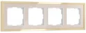 Рамка на 4 поста Baguette (айвори/латунь) W0042851 5/50шт/уп Werkel a062783