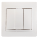 KVARTA Выключ. 3-кл. 10А ВС10-3-0-КБ бел. IEK EVK30-K01-10-DM