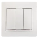 KVARTA Выключ. 3-кл. 10А ВС10-3-0-КБ бел. IEK EVK30-K01-10-DM