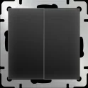 Выключатель двухклавишный проходной (черный матовый)W1122008 Werkel a051621