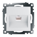 Розетка компьютерная 1-местная RJ-45 (механизм), серия Катрин, GLS00-7107-01, белый STEKKER 39305