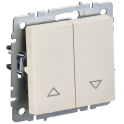 BRITE Выключ. жалюзи 10А ВС10-1-5-БрКр беж. IEK BR-V15-0-10-K10