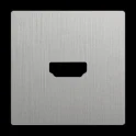 Накладка для розетки HDMI (серебряный рифленый)/WL09-HDMI-CP Werkel a041304