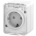 Уценка — AtlasDesign PROFI IP54 О/У РОЗЕТКА с заземлением со шторками 16А 250В, БЕЛЫЙ ATN540 Systeme