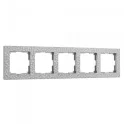 Рамка на 5 постов (серебряный) Hammer W0052406 Werkel a052530