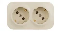 Розетка двойная Quteo с заземлением слоновая кость Legrand 782263