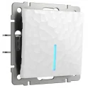 Выключатель одноклавишный проходной с подсветкой (белый) Hammer W1212101 Werkel a052028