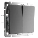 Выключатель двухклавишный (графит матовый) W1120064 Werkel a063098