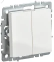 BRITE Выключатель 2-клавишный 10А ВС10-2-0-БрБ белый IEK BR-V20-0-10-K01-PRO