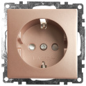 Розетка 1-местная с защитной шторкой с/з (механизм), 250В, 16А, серия Катрин, GLS16-7110-02, шампань