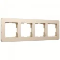 Рамка на 4 поста Platinum шампань W0042611 Werkel a059220