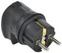 Вилка с боковым вводом 16А IP44 черная GENERICA EVK21-016-01-44-K02-G
