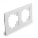 Рамка 2-местная, стекло, серия Катрин, GFR00-7002-01, белый STEKKER 39255