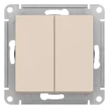 ATLASDESIGN 2-клавишная кнопка, сх.5, 10АХ, механизм, БЕЖЕВЫЙ, Systeme Electric ATN000217