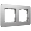 Рамка на 2 поста Platinum алюминий W0022606 Werkel a059212